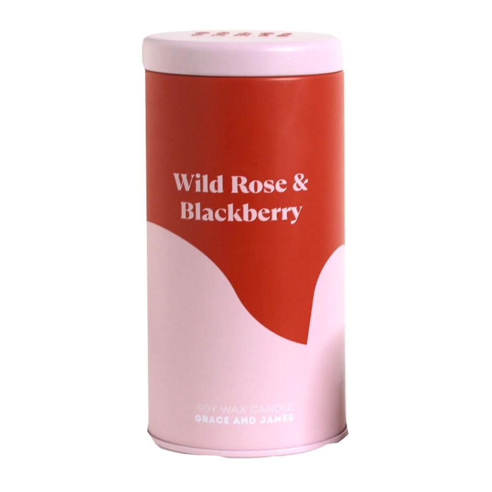 Candles Wild Rose & Blackberry - Aromatic Soy Wax Candle 70 Hour