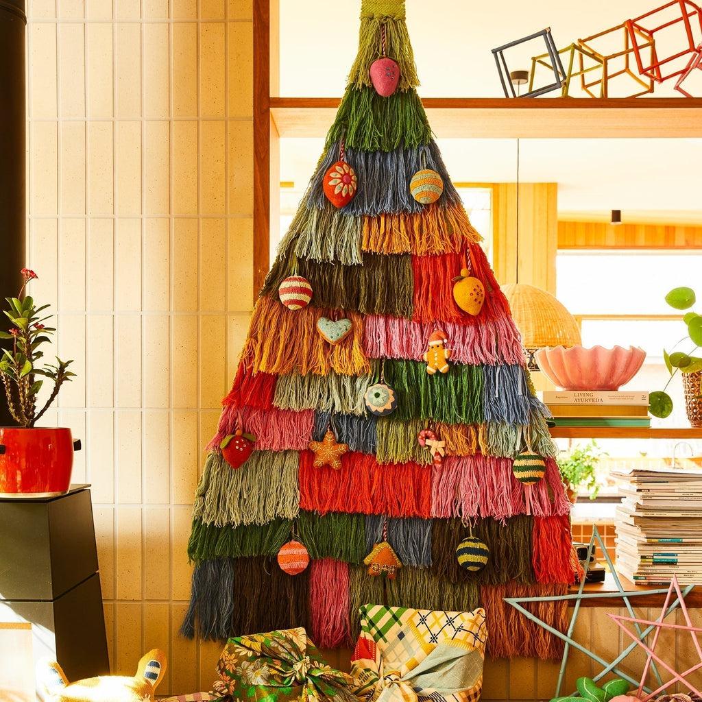 Holiday Ornaments Clarkia Raffia Decoration - Leek