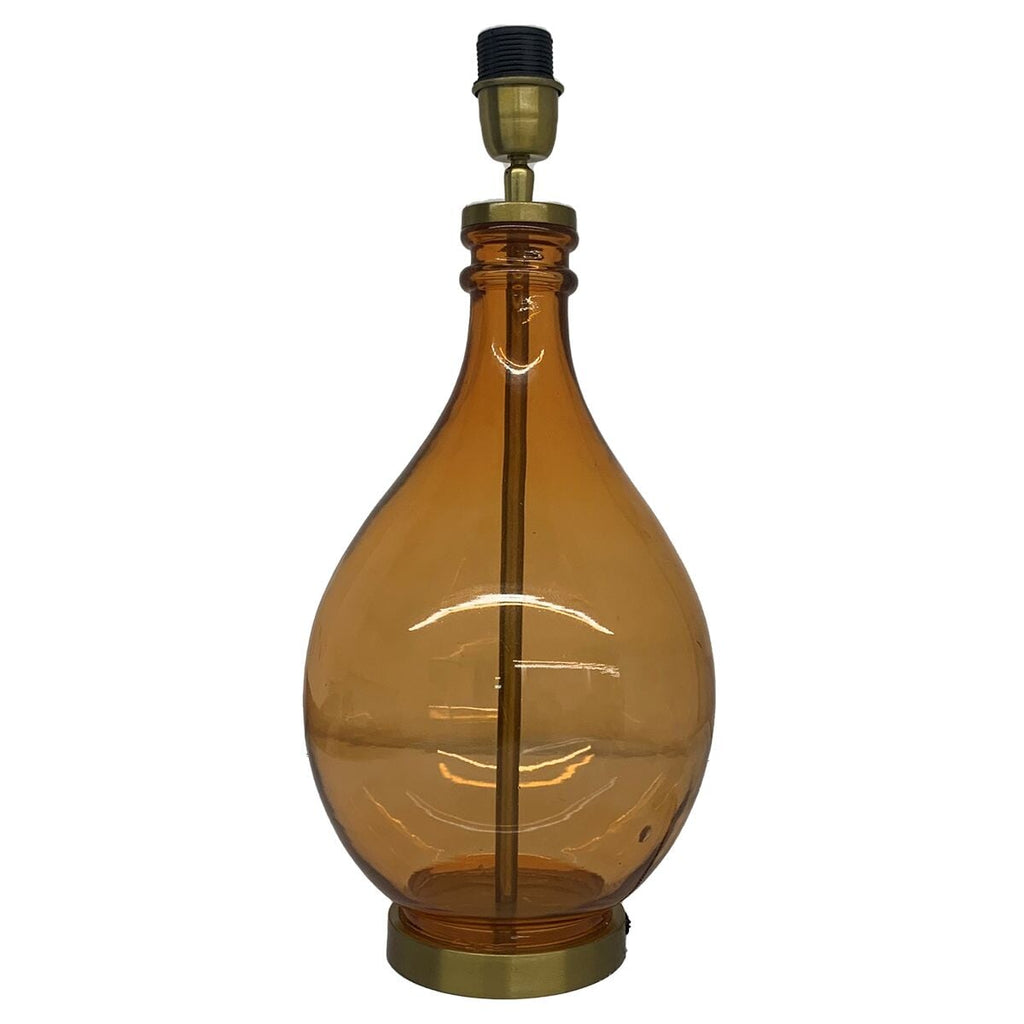 Lamps Glass Genie Bottle Lamp Base - Orange