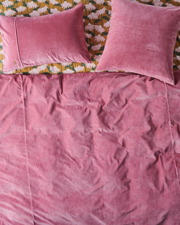 Pillowcases & Shams Dusty Rose Velvet European Pillowcases Set Of 2 Standard