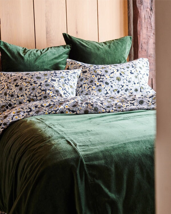 Pillowcases & Shams Kombu Green Velvet European Pillowcases Set Of 2 Standard