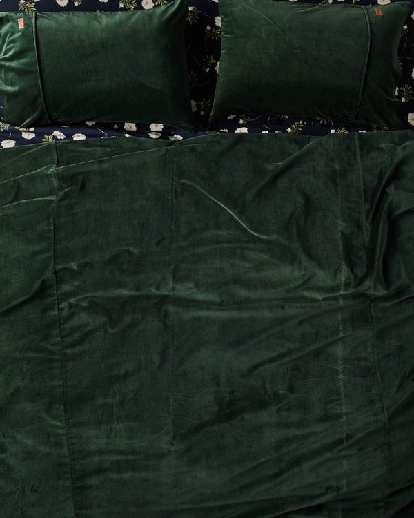 Pillowcases & Shams Kombu Green Velvet Pillowcases Set Of 2 Standard