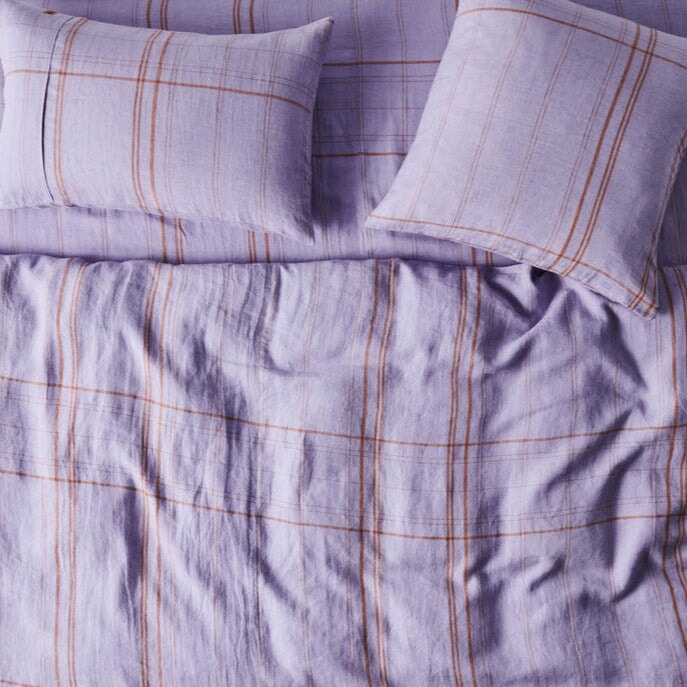 Pillowcases & Shams Santa Monica Tartan Linen European Pillowcases Set Of 2
