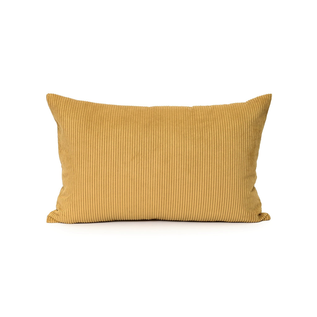 Throw Pillows Cord Lumbar Cushion – Ochre – Feather Fill