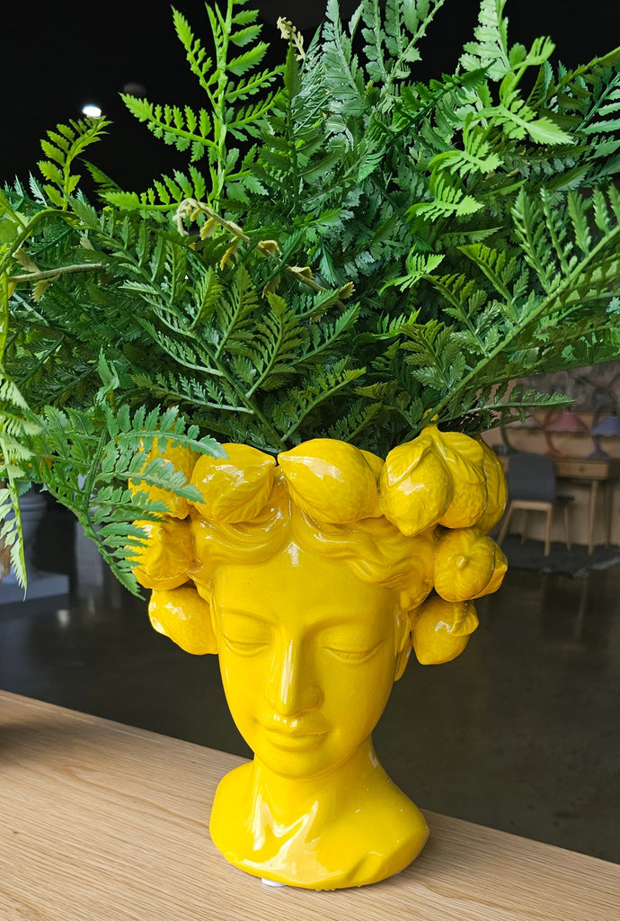 Vases Lemon Head Vase Yellow 25x27