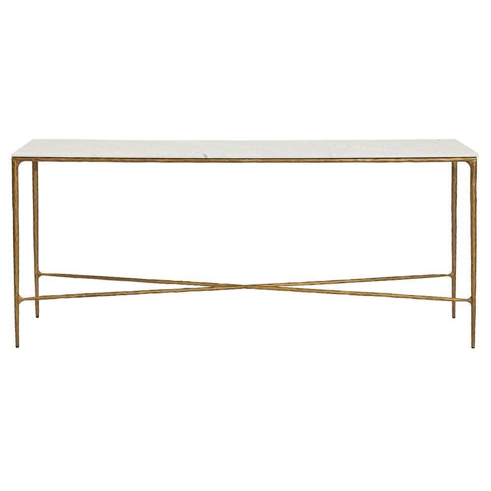 Accent Tables Brass Esmond Marble Console Table Large