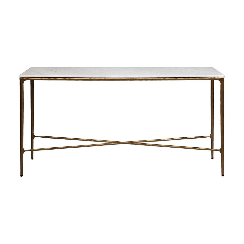 Accent Tables Brass Esmond Marble Console Table Medium