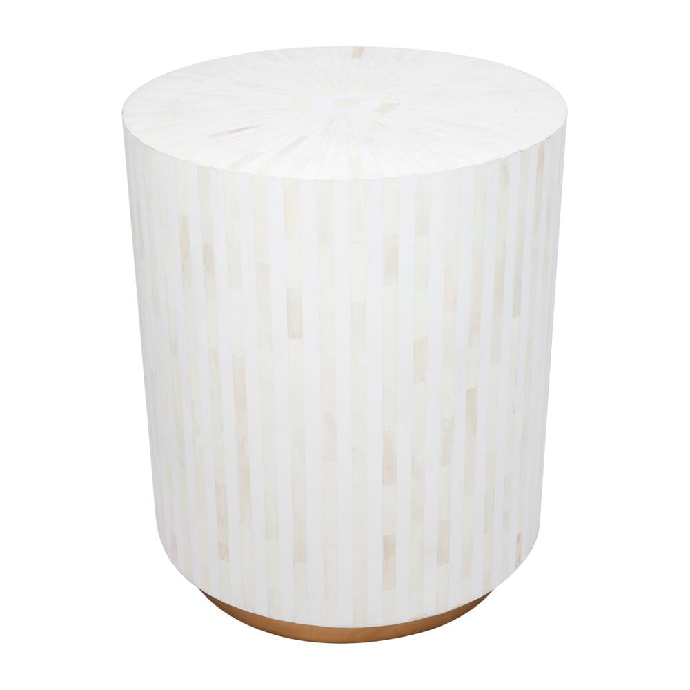 Accent Tables Larken Bone Inlay Side Table Natural