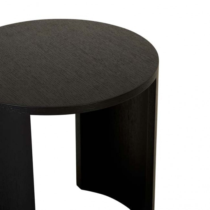 Accent Tables Matte Dark Oak Oberon Crescent Side Table, Ex-Display
