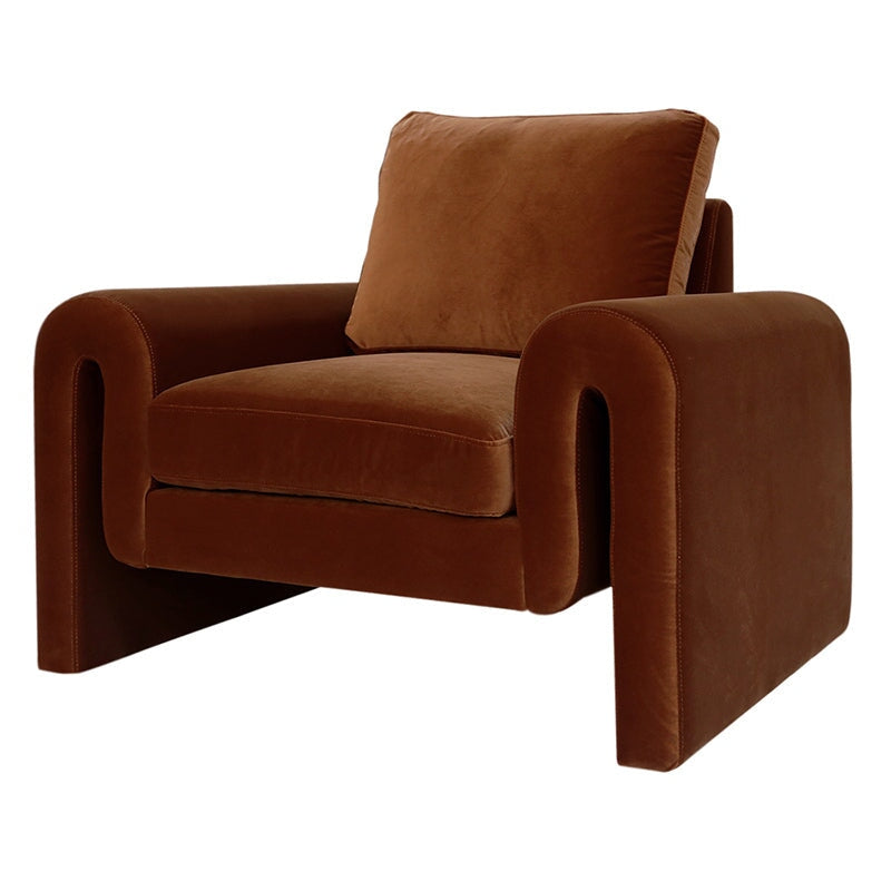 Arm Chairs, Recliners & Sleeper Chairs Kole Chair - Velvet Burnt Caramel