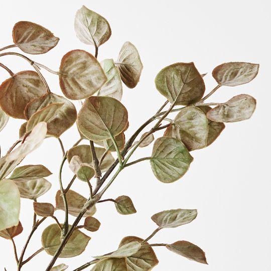 Artificial Flora Cordate Leaf Spray Rust Green