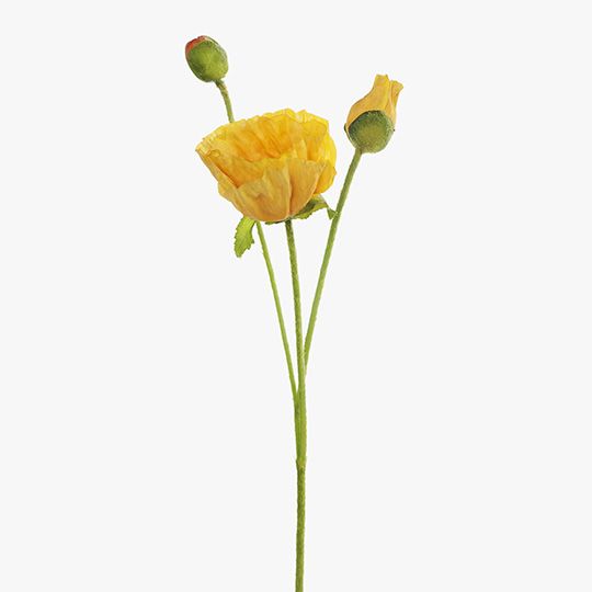 Artificial Flora Poppy Spray Gold 57CML