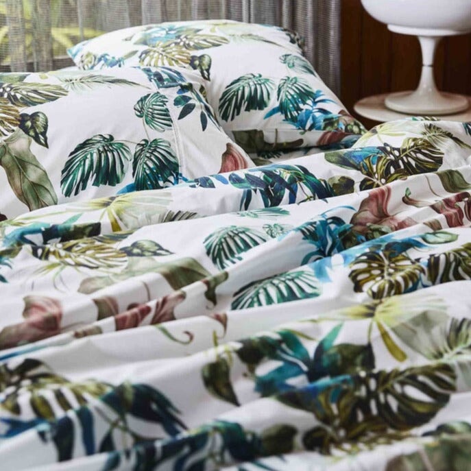 Bed Sheets Foliage Organic Cotton Flat Sheet