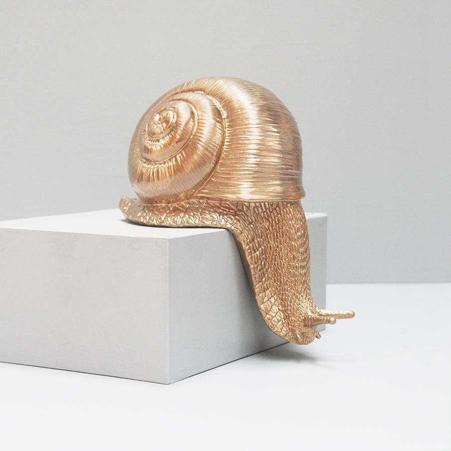 Decor Gold Crawling Snail