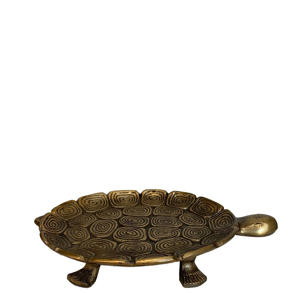 Decorative Plates Small Tortoise Plate Antique Gold