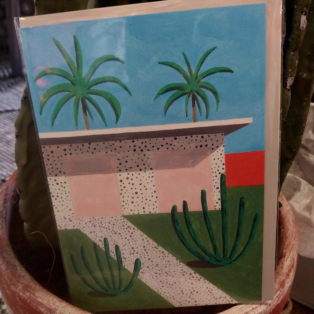 Greeting & Note Cards House & Palms Art Card