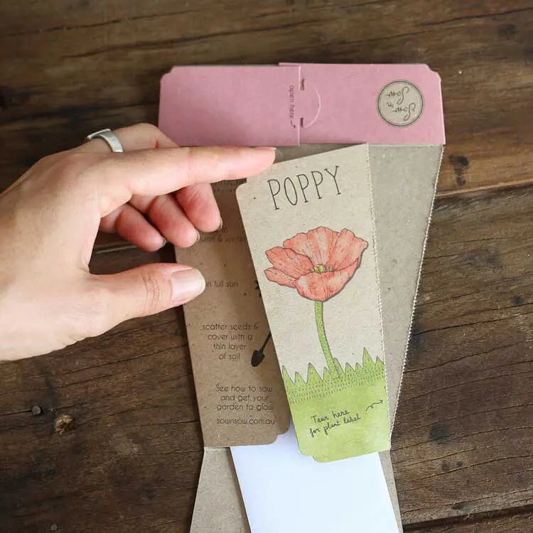 Greeting & Note Cards Poppy Gift of Seeds
