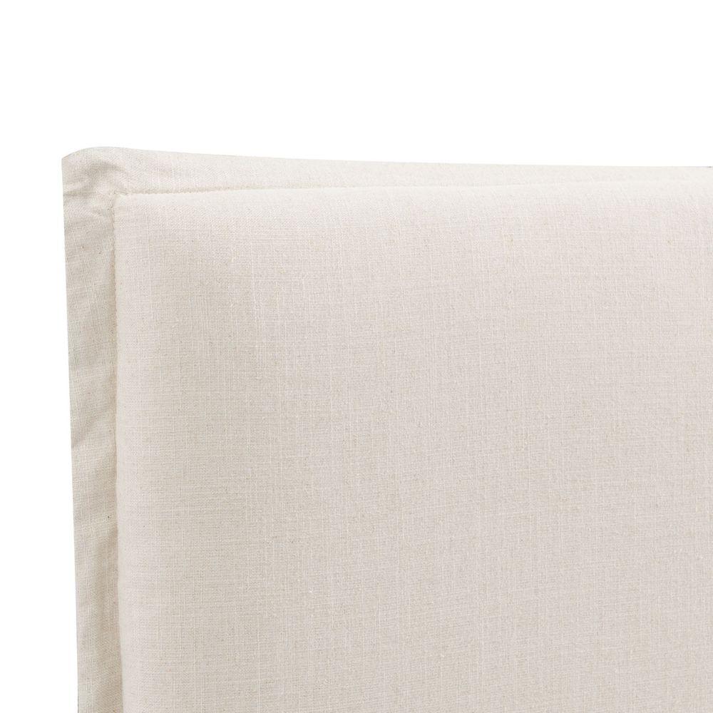 Headboards & Footboards Mia Slip Cover Queen Bedhead With Valance Natural Linen
