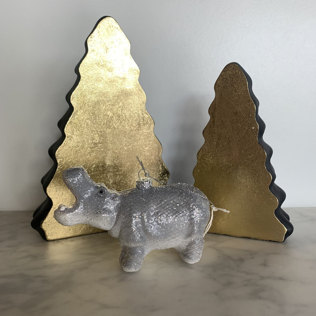 Holiday Ornaments Wild Glitter Hippo