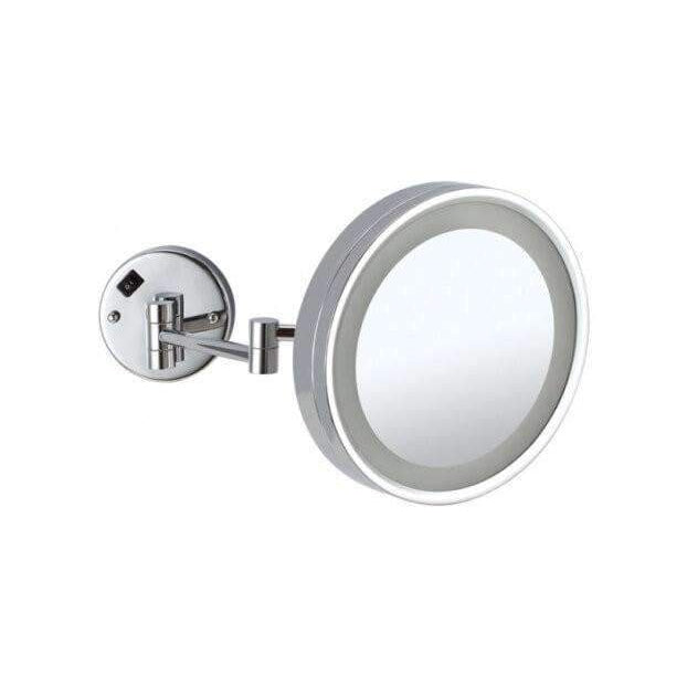 3X Chrome Magnifying Round Mirror With Light--VAVOOM