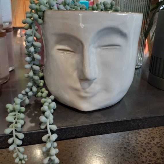 Pots & Planters Bloomingville Ignacia Flowerpot White Stoneware