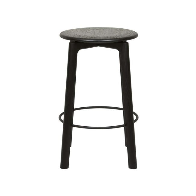 Bar Stools Black Onyx Tolv Glide Backless Barstool