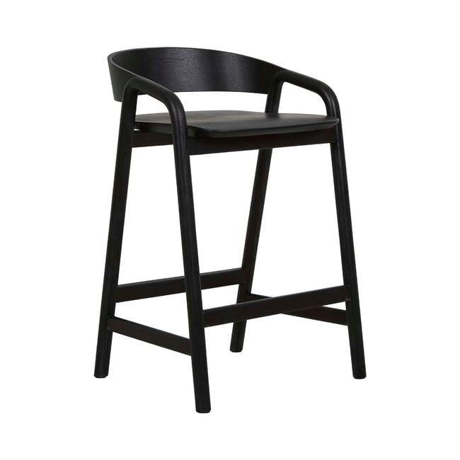 Bar Stools Black Onyx Tolv Inlay Barstool