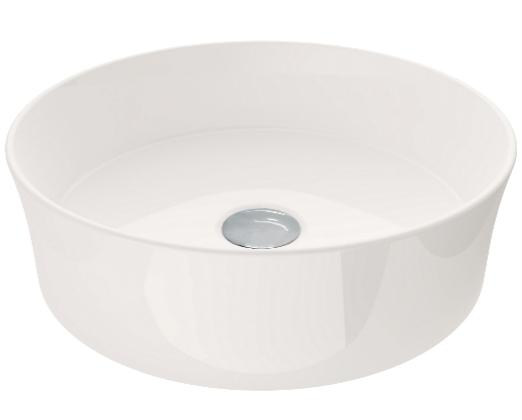 Basins Fino Round 382 Counter Top Basin - Gloss White