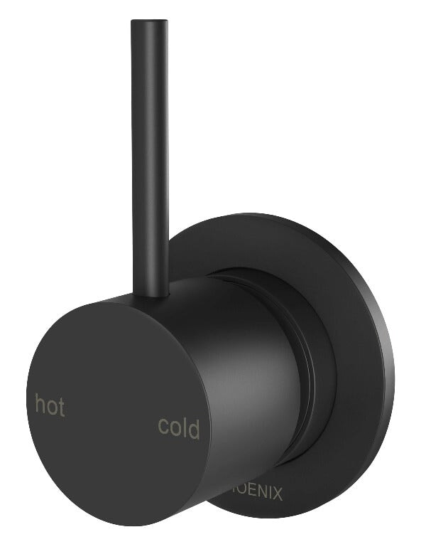 Bath Tapware Phoenix Vivid Slimline Up Shower/Wall Mixer - Matte Black