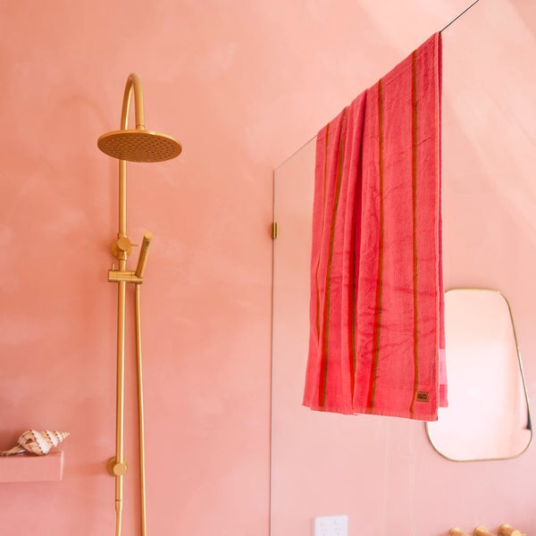 Bath Towels Wategos Soiree Stripe Bamboo Terry Bath Towel