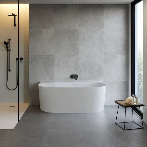 Baths Narva 158 x 86 MagnaCast Back To Wall Bath – Matte White