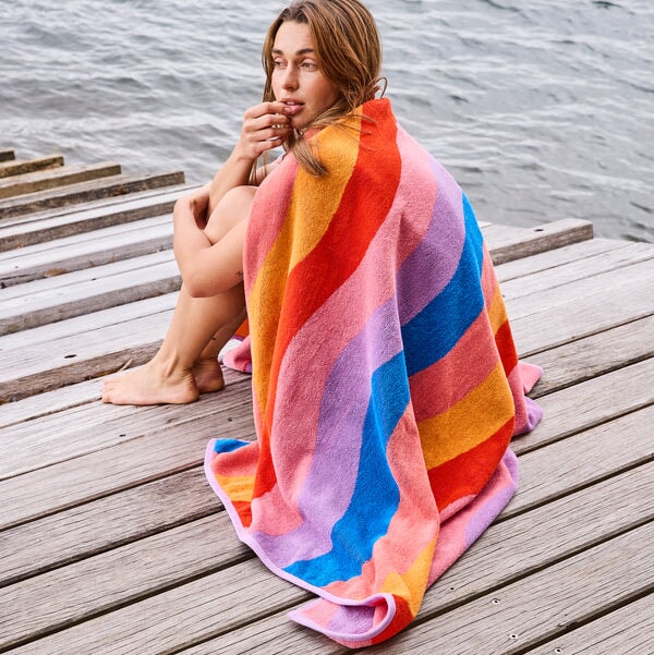 Beach Towels Surfs Up Terry Beach Towel