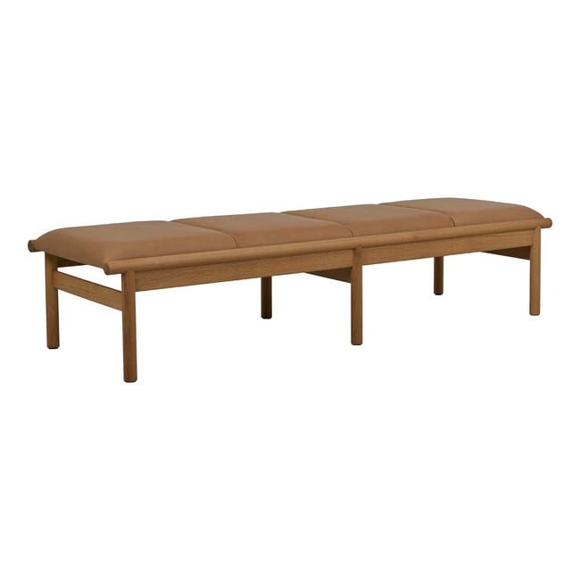 Benches Camel Leather - Light Oak Tolv Neuf Bench Seat