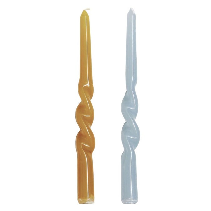 Candles Twisted Dinner Candle Set of 2 - Sky & Olive
