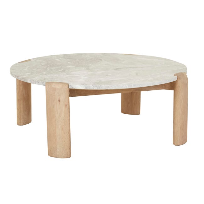 Coffee Tables Grey Marble - Light Oak Willa Marble Coffee Table