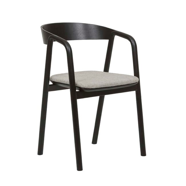 Kitchen & Dining Room Chairs Harbour Grey - Black Onyx Tolv Inlay Upholstered Dining Armchair