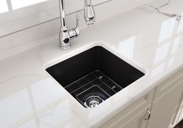 Kitchen Sinks Turner Hastings Cuisine 46 x 46 Fireclay Single Sink - Matte Black