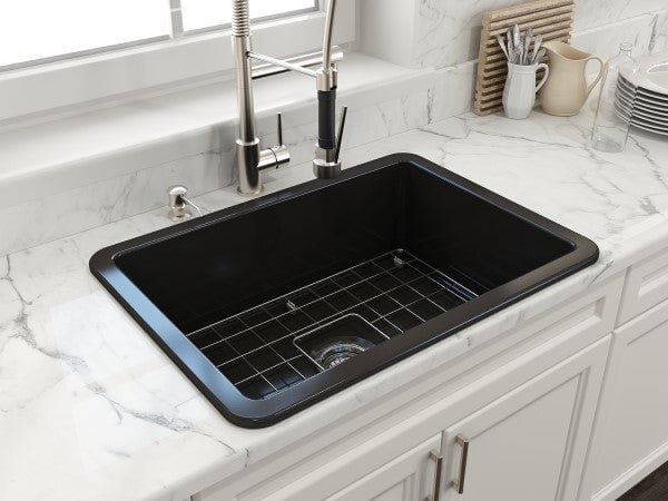 Kitchen Sinks Turner Hastings Cuisine 68 x 48 Fireclay Single Sink - Matte Black