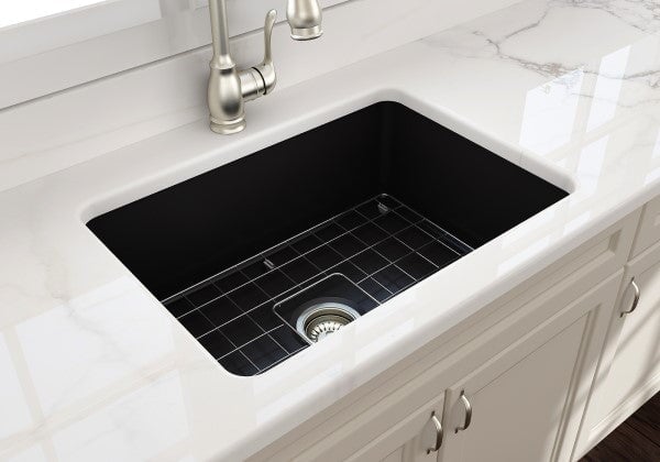 Kitchen Sinks Turner Hastings Cuisine 68 x 48 Fireclay Single Sink - Matte Black