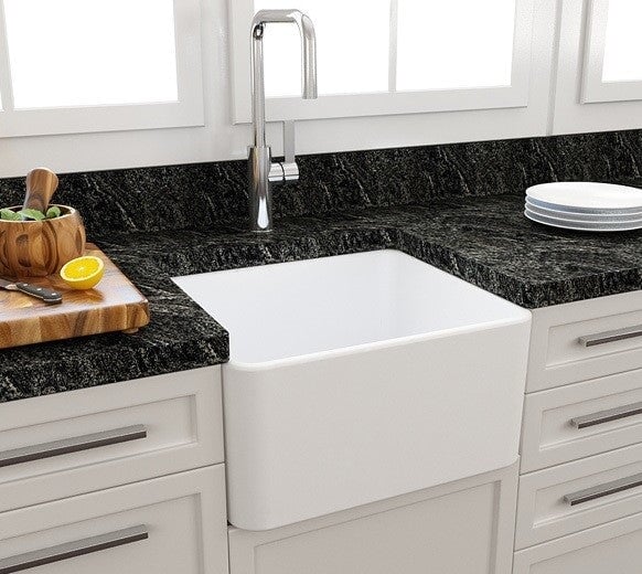 Kitchen Sinks Turner Hastings Novi 50 x 46 Fireclay Single Butler Sink - White