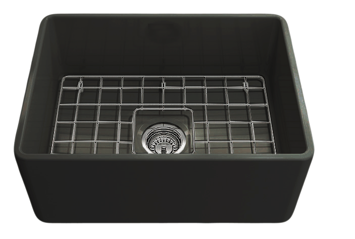 Kitchen Sinks Turner Hastings Novi 60 x 46 Fireclay Single Butler Sink - Matte Black NO60FS-MB