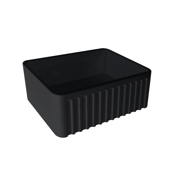 Kitchen Sinks Turner Hastings Novi 60 x 46 Fireclay Single Butler Sink - Matte Black NO60FS-MB