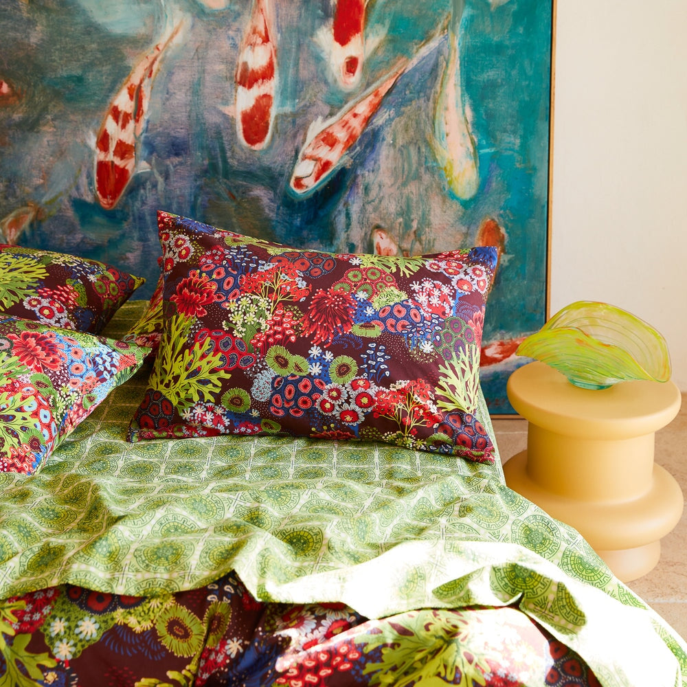 Pillowcases & Shams Cora Cotton Pillowcase Set - Garnet Standard