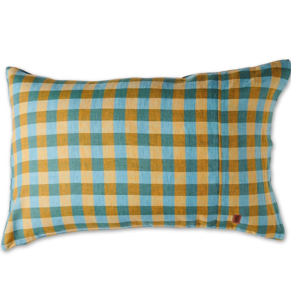 Pillowcases & Shams Marigold Tartan Linen Pillowcases Set Of 2 Standard