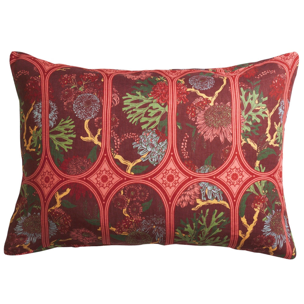 Pillowcases & Shams Naia Linen Pillowcase Set - Garnet Standard