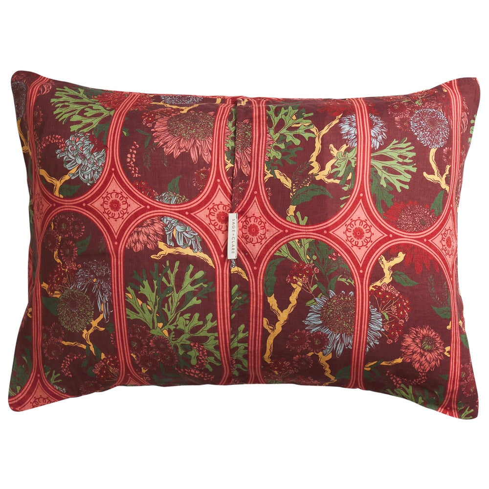 Pillowcases & Shams Naia Linen Pillowcase Set - Garnet Standard