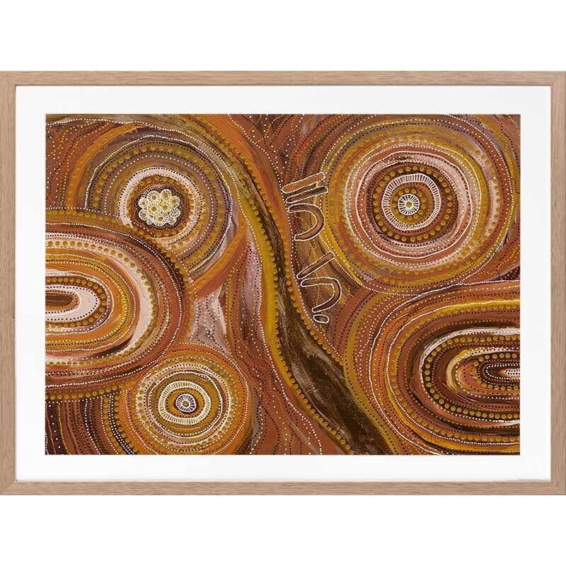 Buy the Ngurrbul Dark Framed Art Print Online VAVOOM