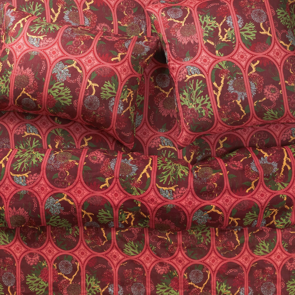 Quilts & Comforters Naia Linen Quilt Cover - Garnet