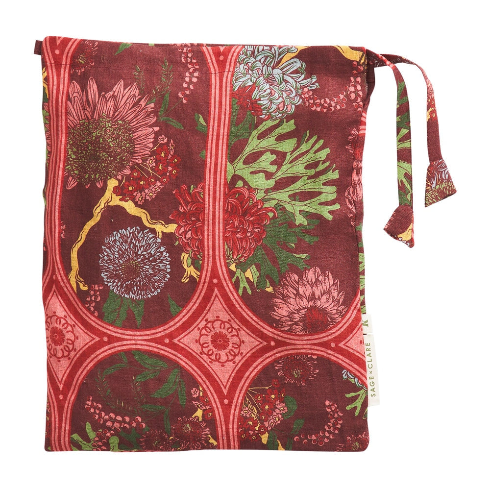 Quilts & Comforters Naia Linen Quilt Cover - Garnet