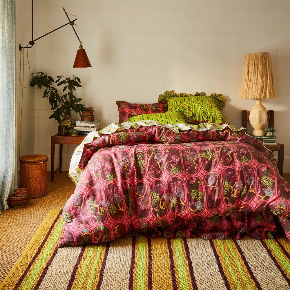 Quilts & Comforters Naia Linen Quilt Cover - Garnet